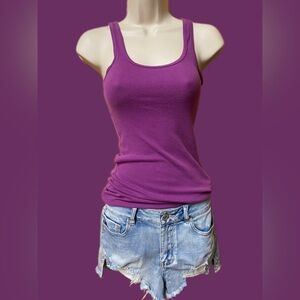 💜Mossimo Supply Co. Tank Top Purple Round Neck Sleeveless Shirt S